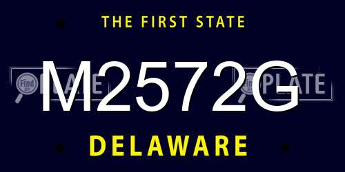 M2572G Delaware License Plate
