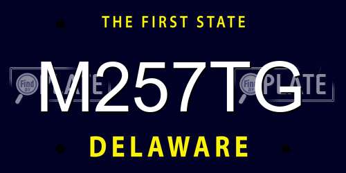 M257TG Delaware License Plate