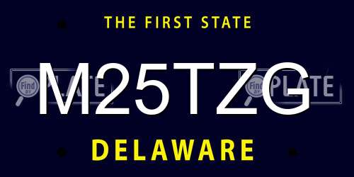 M25TZG Delaware License Plate