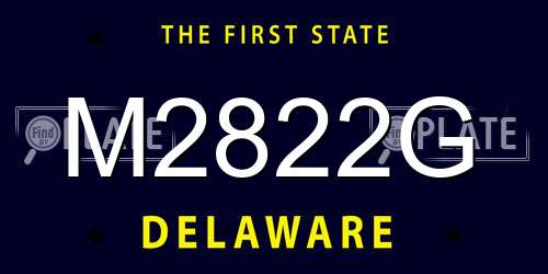 M2822G Delaware License Plate