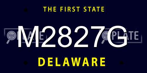 M2827G Delaware License Plate