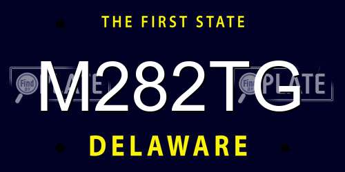 M282TG Delaware License Plate