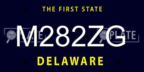 M282ZG Delaware License Plate