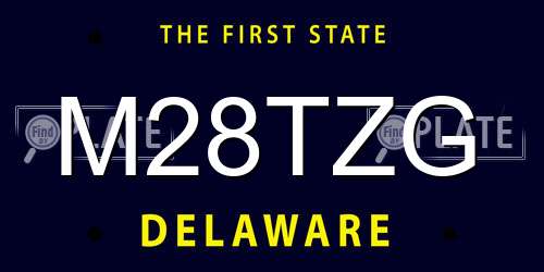 M28TZG Delaware License Plate