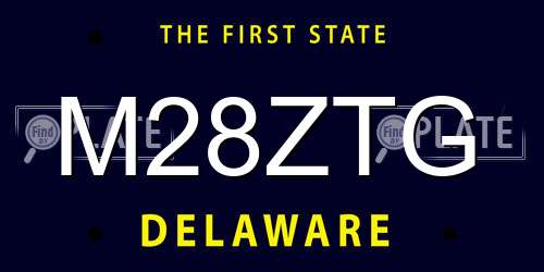 M28ZTG Delaware License Plate
