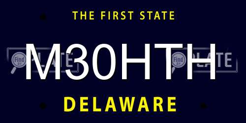 M30HTH Delaware License Plate