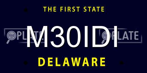 M30IDI Delaware License Plate
