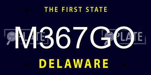M367GO Delaware License Plate