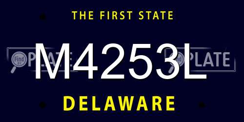 M4253L Delaware License Plate