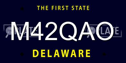 M42QAO Delaware License Plate