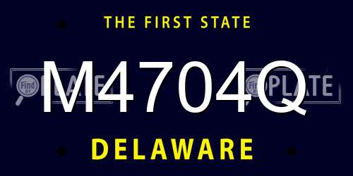 M4704Q Delaware License Plate