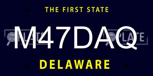 M47DAQ Delaware License Plate
