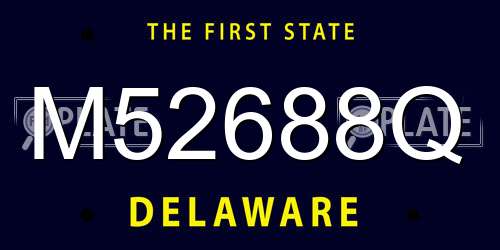 M52688Q Delaware License Plate