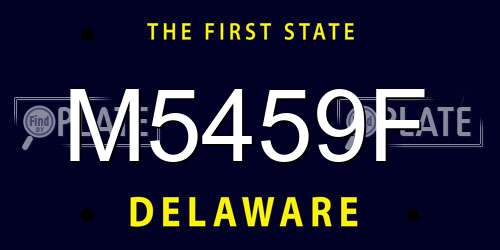 M5459F Delaware License Plate