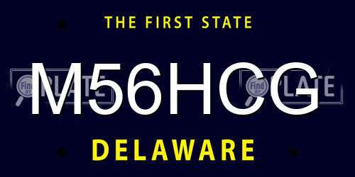 M56HCG Delaware License Plate