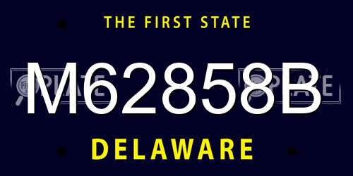 M62858B Delaware License Plate