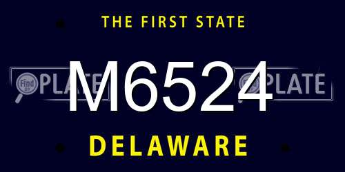 M6524 Delaware License Plate