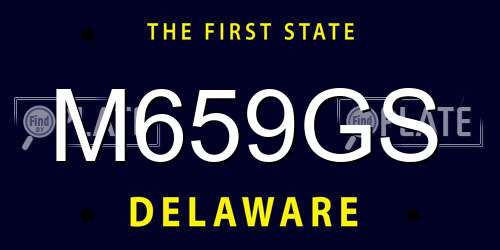 M659GS Delaware License Plate