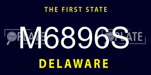 M6896S Delaware License Plate