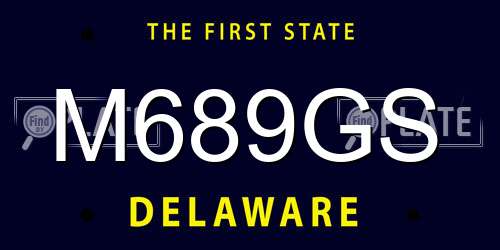 M689GS Delaware License Plate