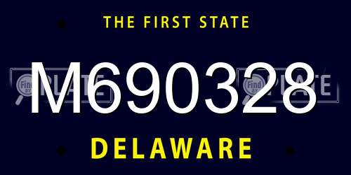 M690328 Delaware License Plate
