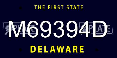 M69394D Delaware License Plate