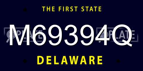 M69394Q Delaware License Plate