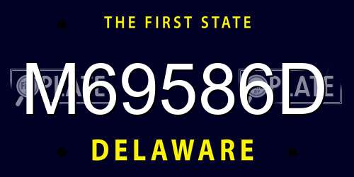 M69586D Delaware License Plate