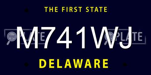 M741WJ Delaware License Plate