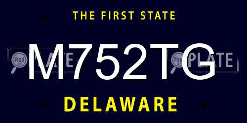 M752TG Delaware License Plate