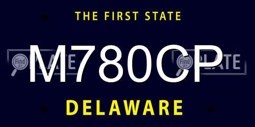 M780CP Delaware License Plate