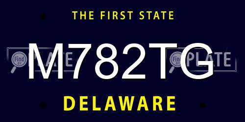 M782TG Delaware License Plate