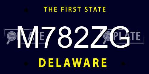 M782ZG Delaware License Plate