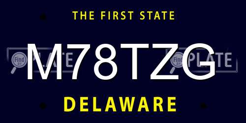 M78TZG Delaware License Plate