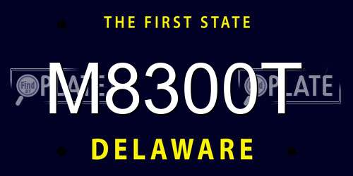 M8300T Delaware License Plate