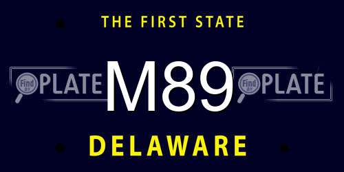 M89 Delaware License Plate