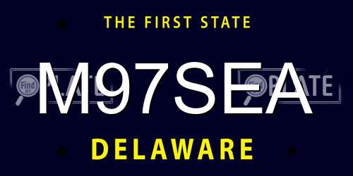 M97SEA Delaware License Plate