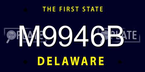 M9946B Delaware License Plate