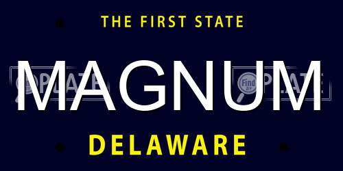 MAGNUM Delaware License Plate