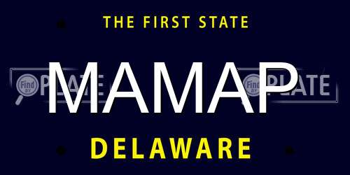 MAMAP Delaware License Plate