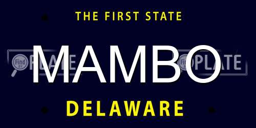 MAMBO Delaware License Plate