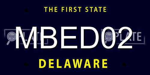 MBED02 Delaware License Plate