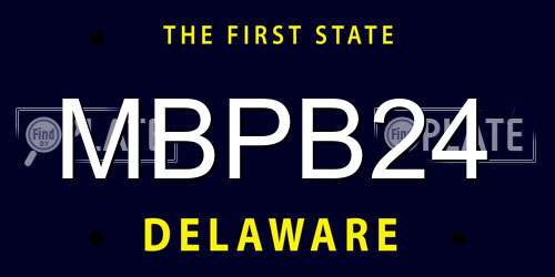 MBPB24 Delaware License Plate
