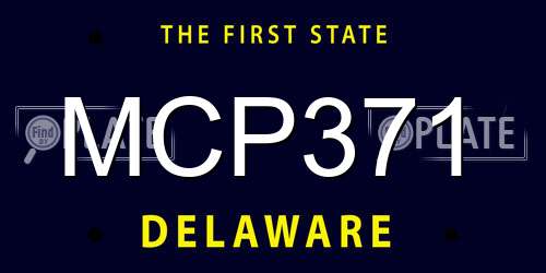 MCP371 Delaware License Plate