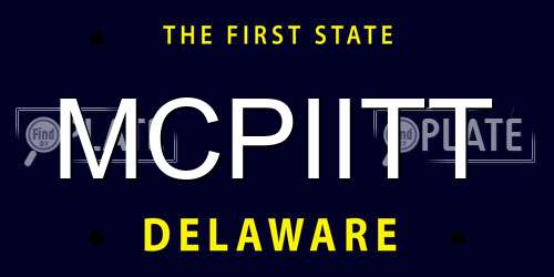 MCPIITT Delaware License Plate