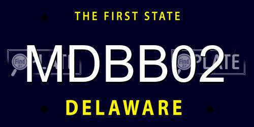 MDBB02 Delaware License Plate