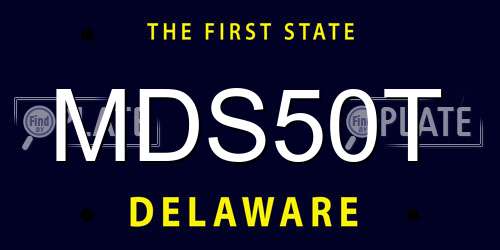 MDS50T Delaware License Plate