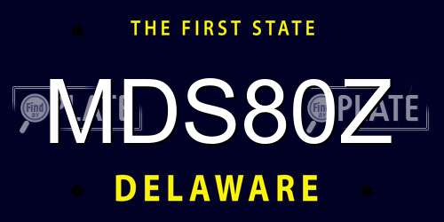 MDS80Z Delaware License Plate