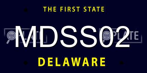 MDSS02 Delaware License Plate