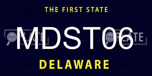 MDST06 Delaware License Plate